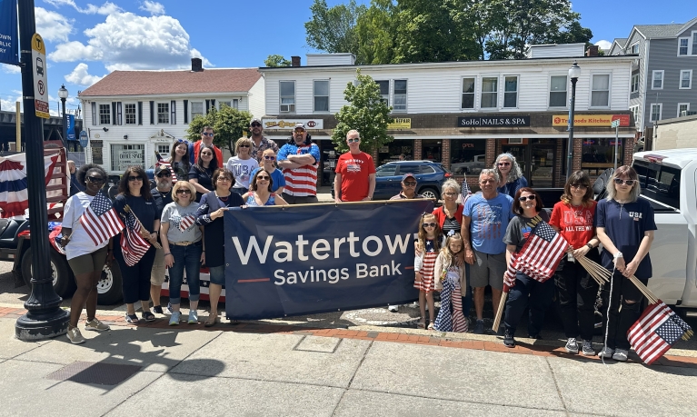 WSB employees participating in the Memorial Day Parade in Watertown.