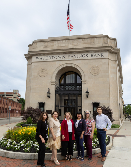 Main Office frontline staff standing in front of Main office.