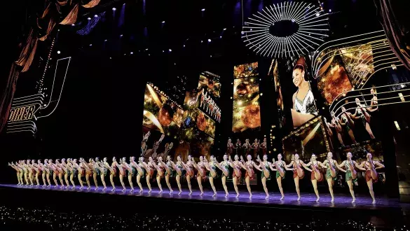 The Rockettes dancing on stage